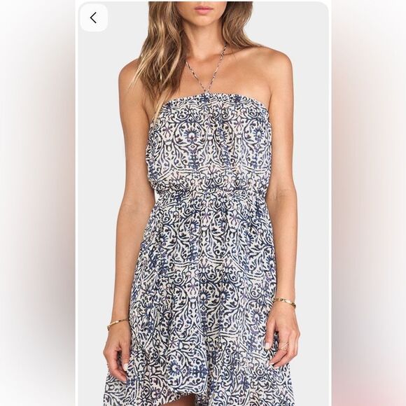 Free People Safari strapless/halter Sundress Bohemian Beach Lightweight dress - Picture 10 of 15